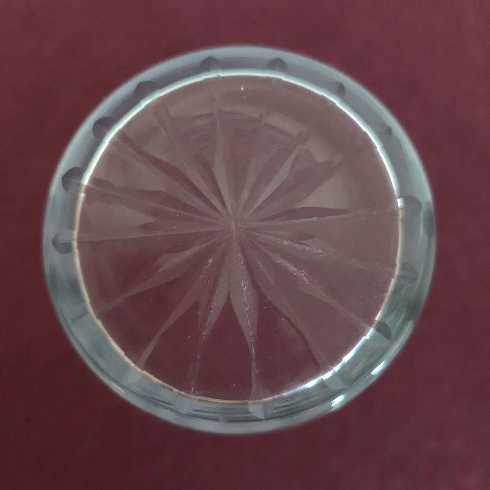 Cambridge Glass Bacchus Grapes Grapevine Leaf Crystal Juice Glass Antique Etched